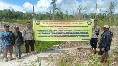 Polsek Boyan Tanjung Tindak PETI di Nanga Danau